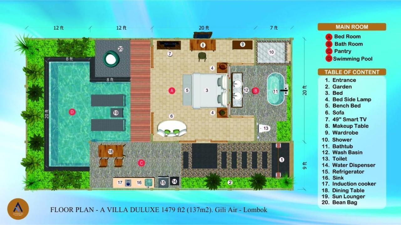 A Villa Gili Air Exteriör bild